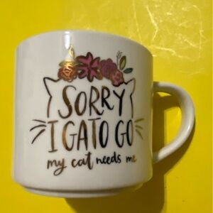 Threshold White Ceramic Cat Mug